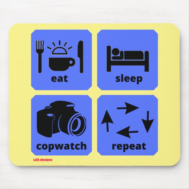 mouse pad "EAT, SLEEP...2" (Frente)