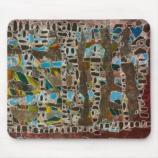 Mouse Pad em browsers blues cinza e verde (Frente)