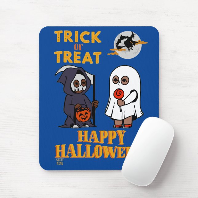 mouse pad engraçado "HALLOWEEN 1" (Com mouse)