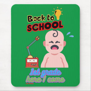 mouse pad engraçado "VOLTAR À ESCOLA"