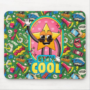 Mouse Pad Estrela Pop Art Retro Stay Cool