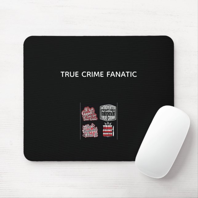 Mouse Pad Fanático do Crime Real (Com mouse)