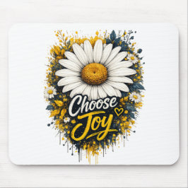 Mouse Pad Floral Inspirador Daisy Escolha a Alegri