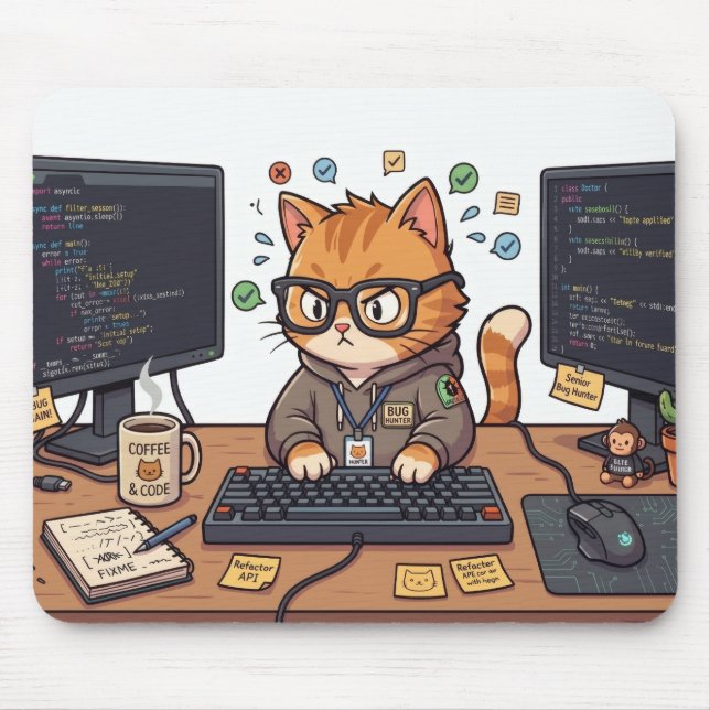 Mouse Pad Gato Real (Frente)