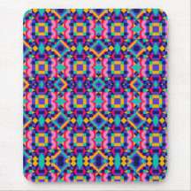 Mouse pad geométrico vibrante com cores