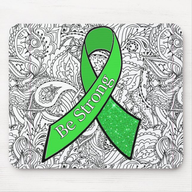Mouse Pad Laço Fique Forte Conscientização da Doen (Frente)