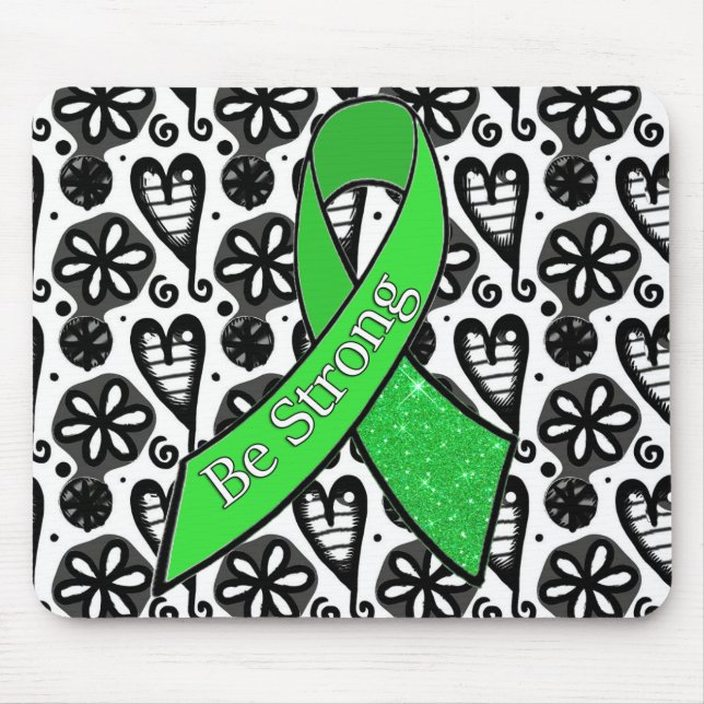 Mouse Pad Laço Seja Forte Conscientização Doença d (Frente)
