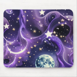 Mouse Pad – Luxo Fases da Lua Celestial Roxa