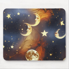 Mouse Pad – Luxury Dreamy Fiery Orange Celestial M