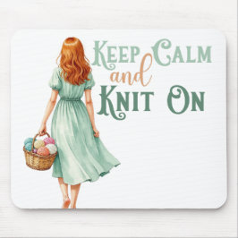 Mouse Pad Mantenha a Calma & Continue Tricotando