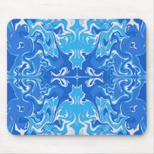Mouse Pad Mármore Azul Desenhado à Mão