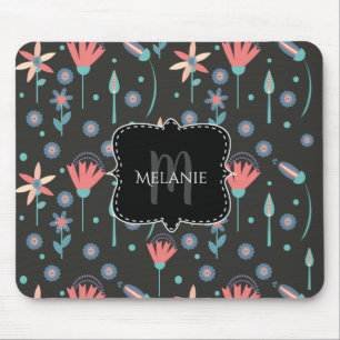 Mouse Pad Personalizado Florais Divertidos