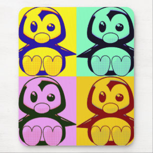 Mouse Pad Pop Art Little Tux