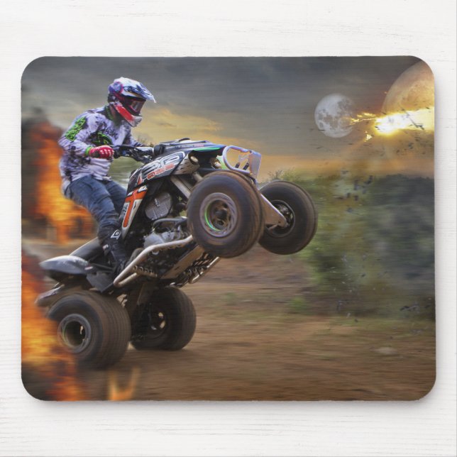 Mouse Pad Quad Bike salta para um Porthole (Frente)