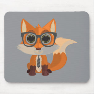 Mouse Pad Raposa Fofo Nerdy Kawaii Animal