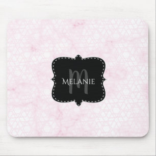 Mouse Pad Rosa Pink, Personalizado, Marble Geométr