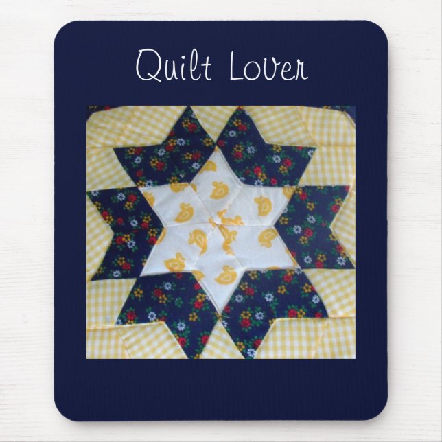 Mouse Pad - Star Quilt Pattern (Frente)