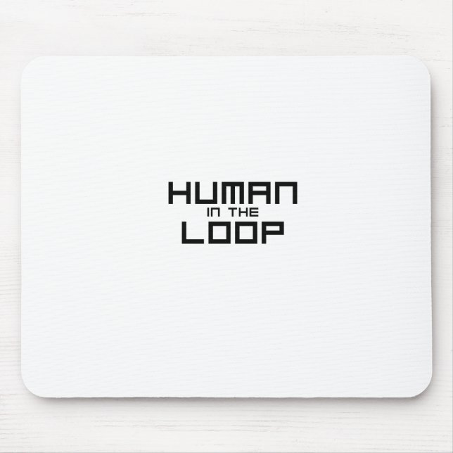 Mouse Pad Técnico Minimalista com Humano no Loop (Frente)