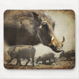 Mouse Pad Warthog com bebês da África
