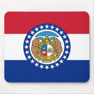 Mouse pad with Flag of Missouri State - EUA