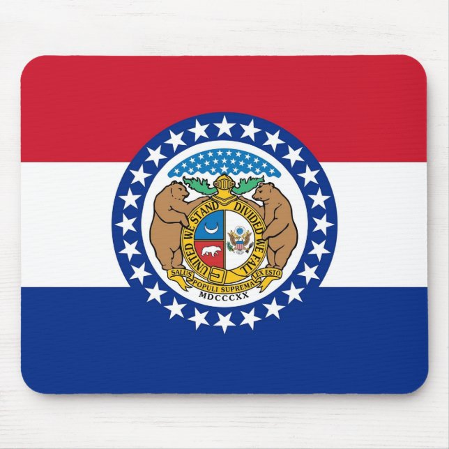 Mouse pad with Flag of Missouri State - EUA (Frente)