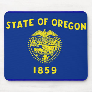 Mouse pad with Flag of Oregon State - EUA