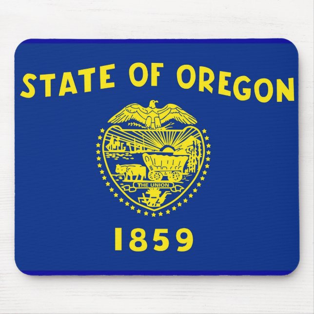 Mouse pad with Flag of Oregon State - EUA (Frente)