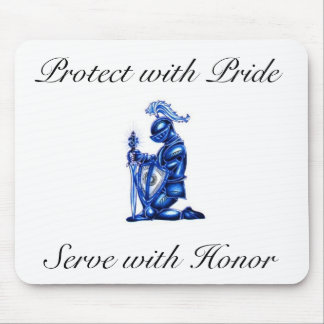 Mouse pads azul do cavaleiro