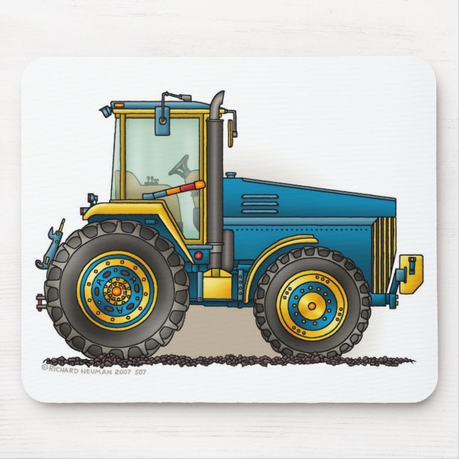 Mouse pads grande azul do trator (Frente)