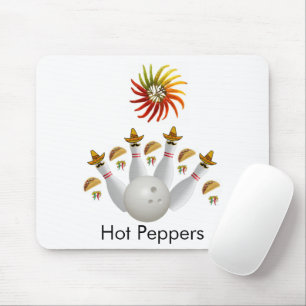 Mouse Pimento Quente Bola de boliche Pad! Mousepad