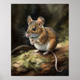 Mouse Woodland Animal Art Impressão
