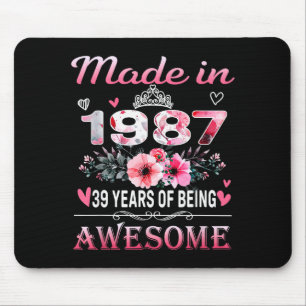 Mousepad &#; º Aniversário Feito Em 1987 &#; Anos Sendo Um