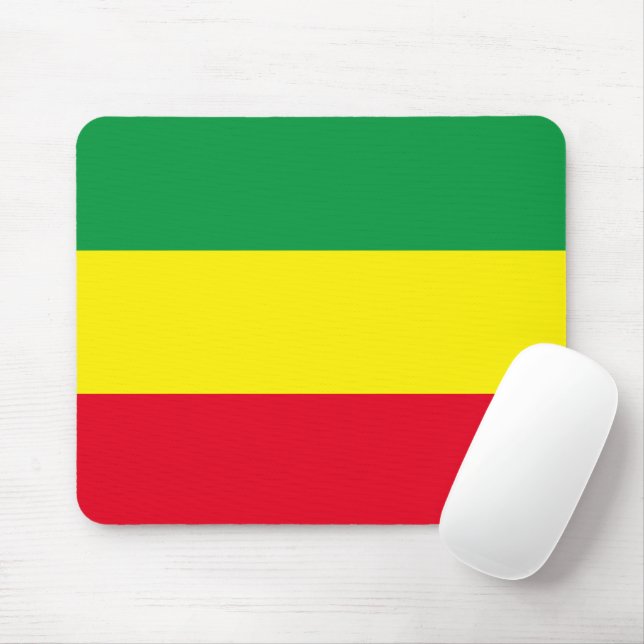 Mousepad የ ኢ ዮ ጵ ያ ባ ት ን ዲ ራ Bandeira da Etiópia (Com mouse)