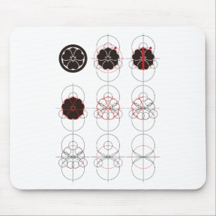 MOUSEPAD 丸に剣酢漿草作図