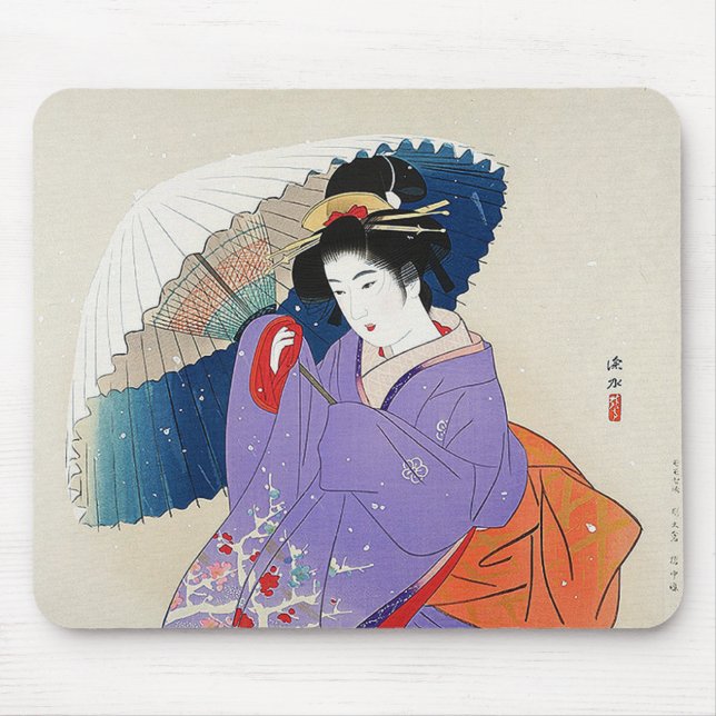 MOUSEPAD 伊東深水『吹雪』 (Frente)