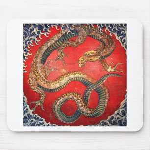 Mousepad 北 斎 龍, 北 斎 Hokusai Dragon, Hokusai