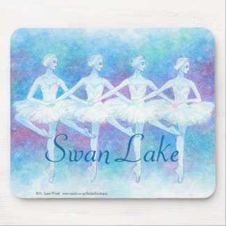 MOUSEPAD 四羽の白鳥の踊りマウスパッド