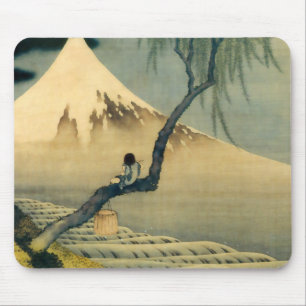 Mousepad 富士と少年, 北斎 Monte Fuji e menino, Hokusai, Ukiyo-e