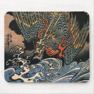 Mousepad 海龍, 国芳, dragão do mar, Kuniyoshi, Ukiyo-e