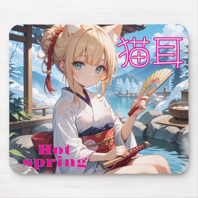 MOUSEPAD 温泉にきた猫耳娘 (Frente)