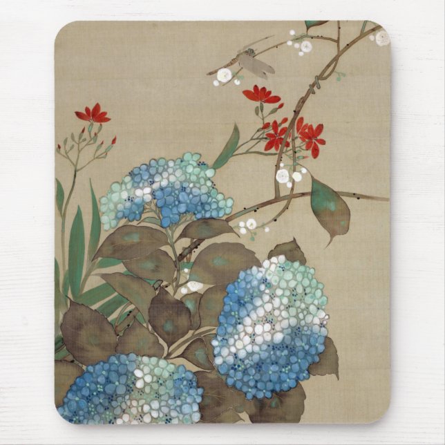 Mousepad 紫 陽 花, 抱 一 Hydrangea, Hōitsu (Frente)