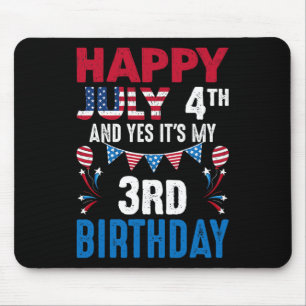 Mousepad 04 de julho e sim é o meu "Pat aniversário de 3 an