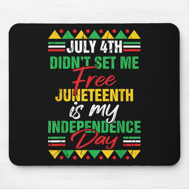 Mousepad 04 de julho me libertou 11 de junho é meu íntimo (Frente)