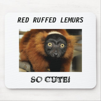 Mousepad 080725 red-ruffed-02, LEMURS VERMELHOS de RUFFED,