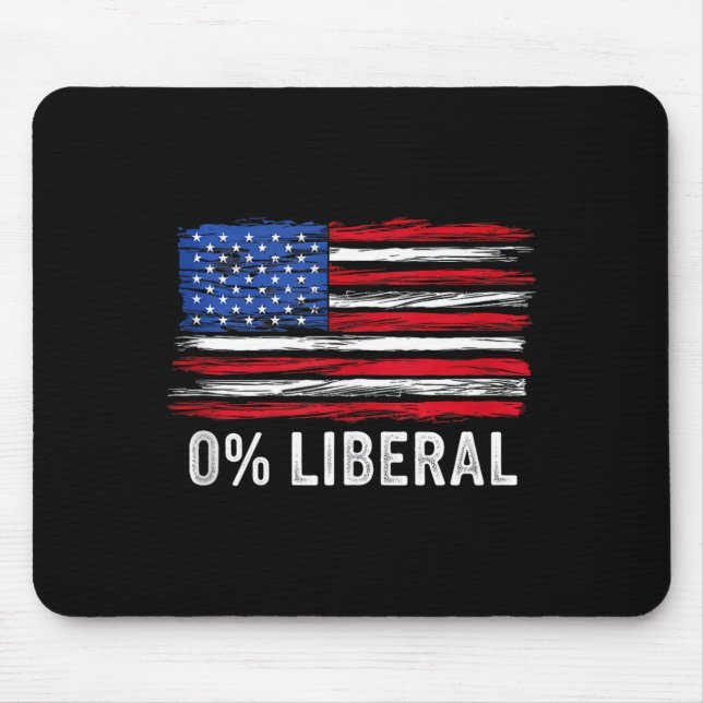 Mousepad 0% Liberal Zero Percent Anti Liberal Republican Ta (Frente)