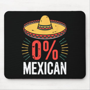 Mousepad 0% Mexicanos Camisas Engraçadas Mulheres Cinco De
