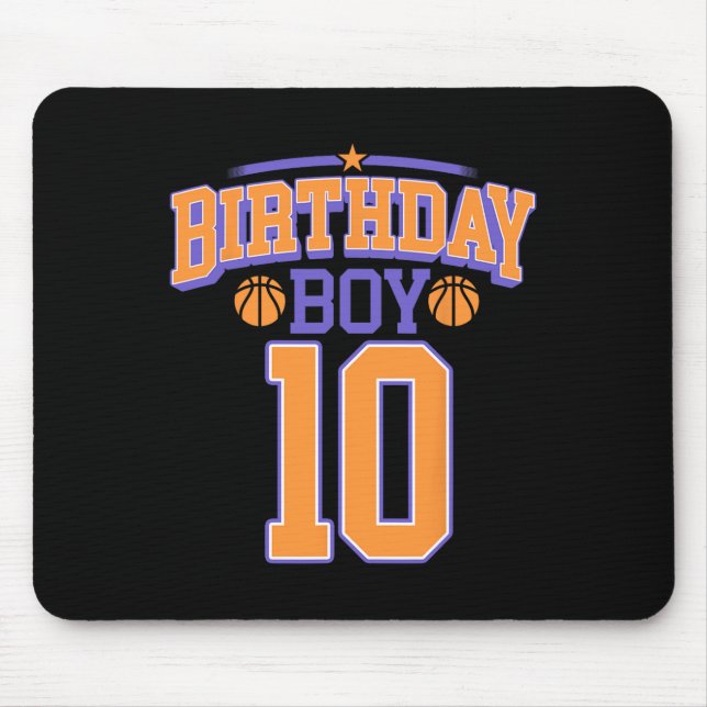 Mousepad 10º Aniversário De Basquete Com Mais De 10 Anos Bd (Frente)