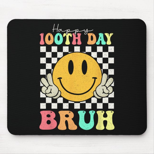Mousepad 100º Dia Bruh Sorri 100 Dias De Meninos Escolares (Frente)