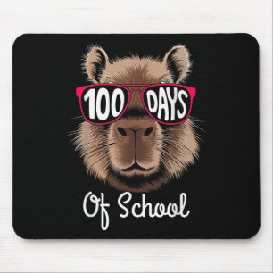 Mousepad 100º Dia Da Escola Legal Capybara 100 Dias Mais In