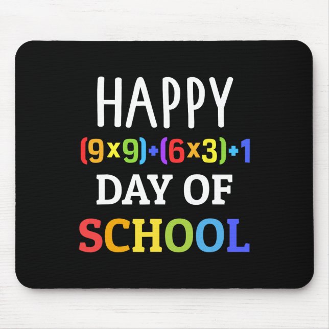Mousepad 100º Dia De Escola Com Fórmula Matemática Por 100  (Frente)